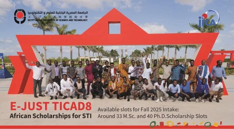 How To Apply: E-JUST TICAD8 African Scholarships for STI 2025